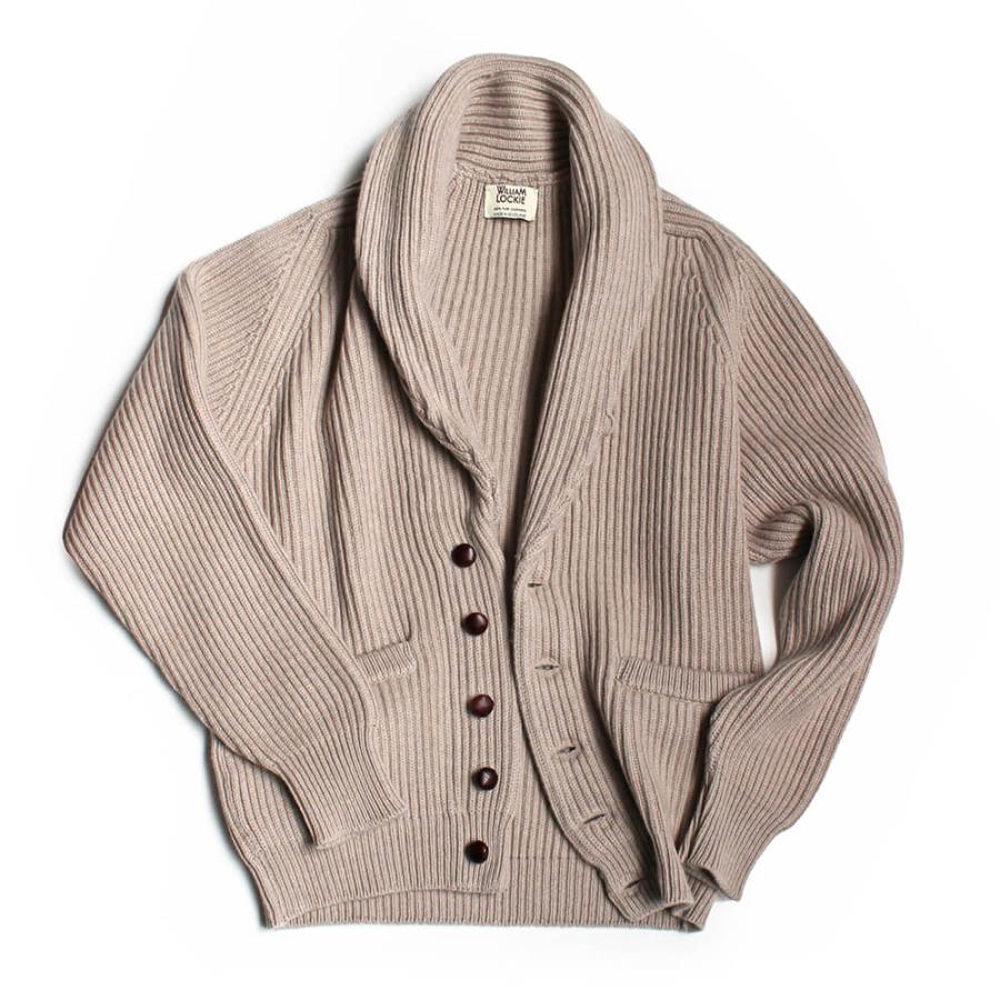 WILLIAM LOCKIE／ウィリアムロッキー】 カシミヤニット ショールカラー