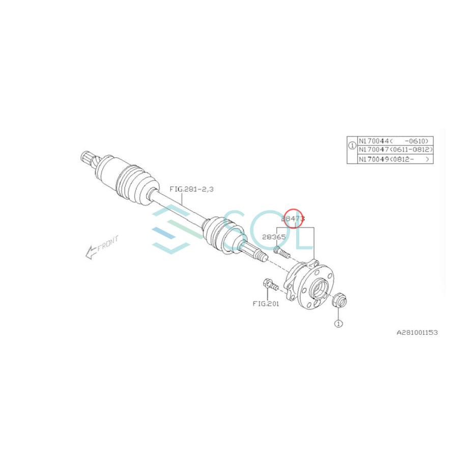SUBARU（スバル） レガシィ(BL5F BL9F BLEF BP5F BP9F BPEF BPHF) リア
