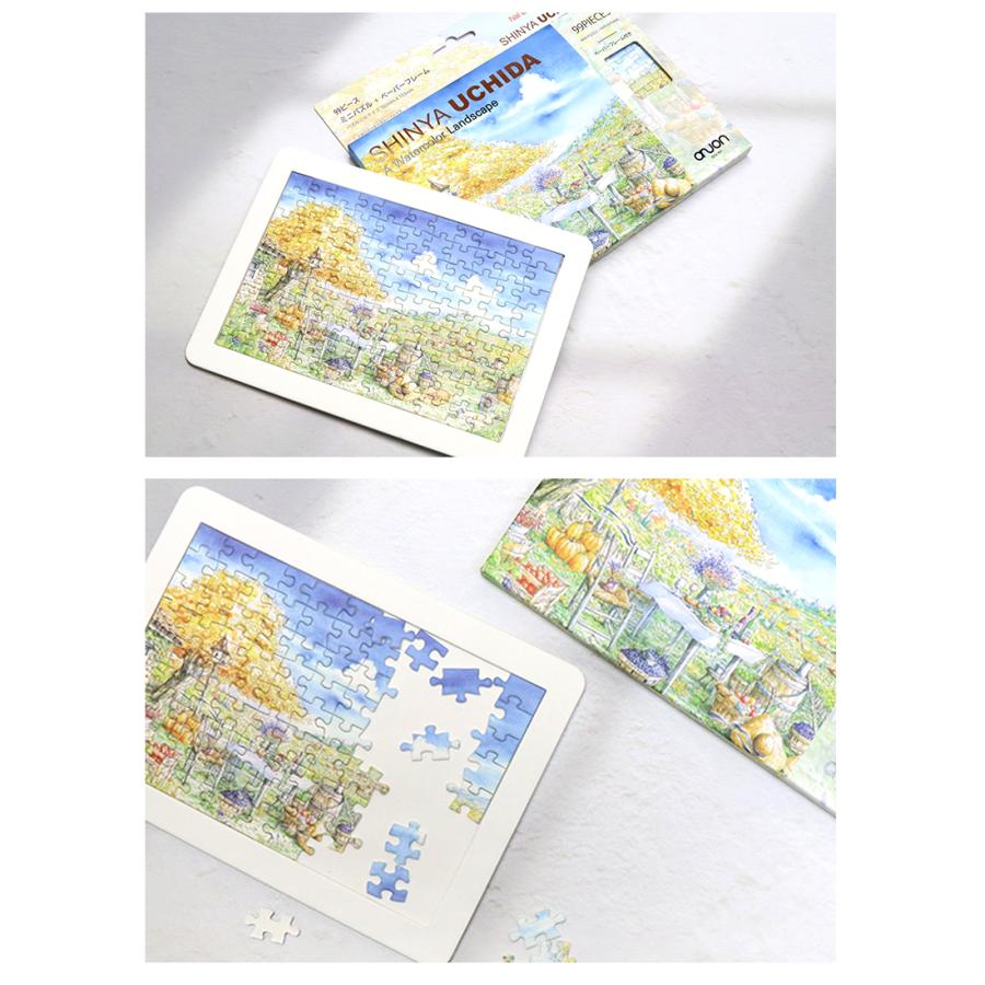 ジグソーパズル 99ピース パズル 内田新哉 SHINYA UCHIDA 水彩画 猫