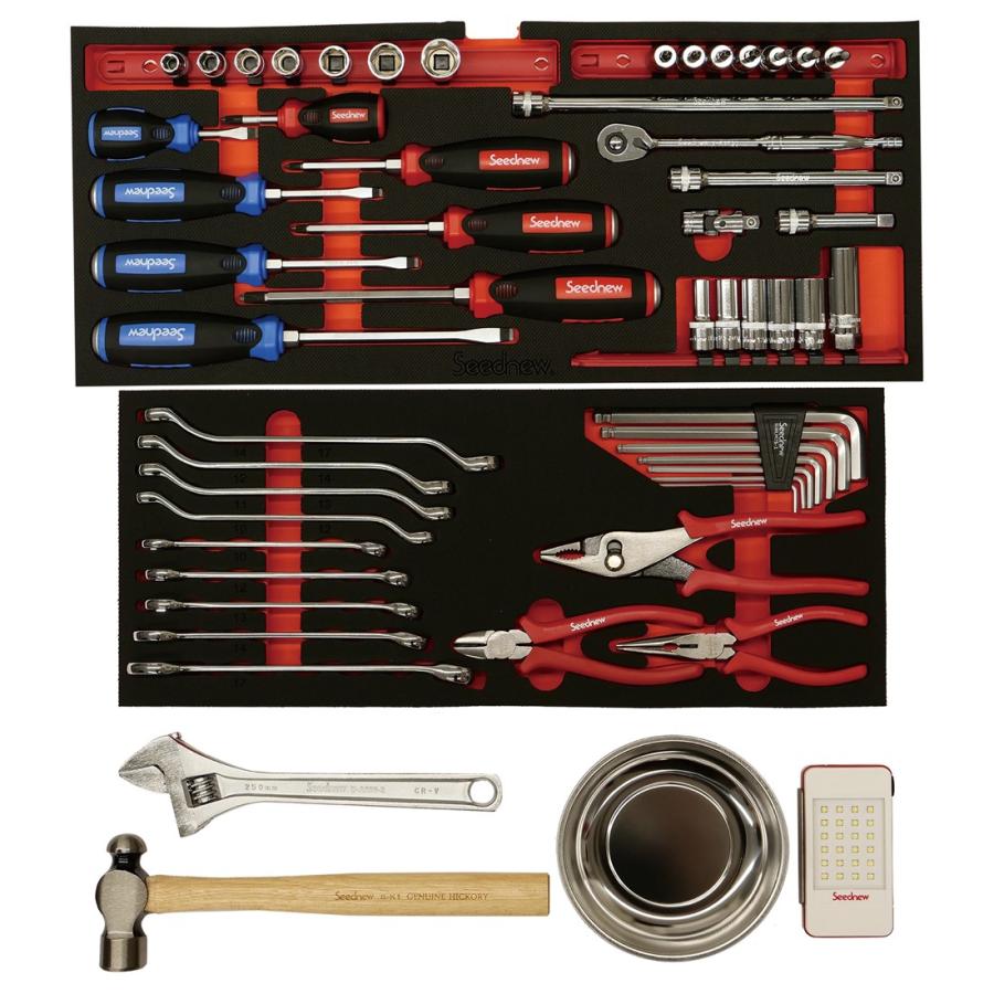 ヤマト自動車 Seednew 9.5mm(9.5sq.) ツールセット 59点（レッド）S