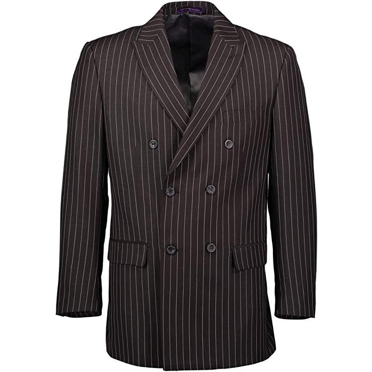 メンズ ギャングスター ピンストライプ ダブルブレスト 6ボタン