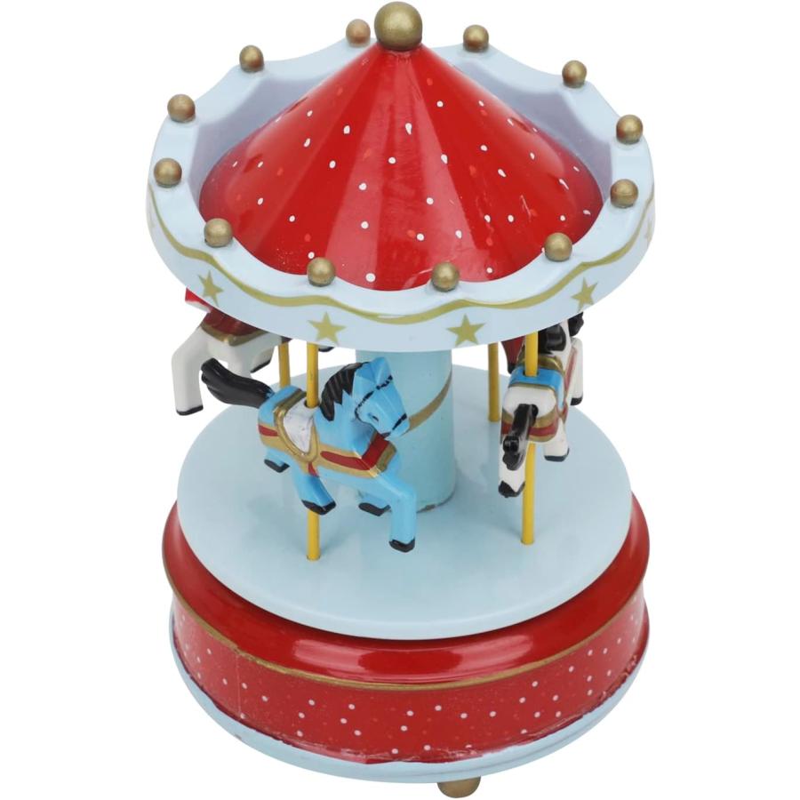 メリーゴーランド オルゴール 置物 木製 かわいい オルゴール付き 天空
