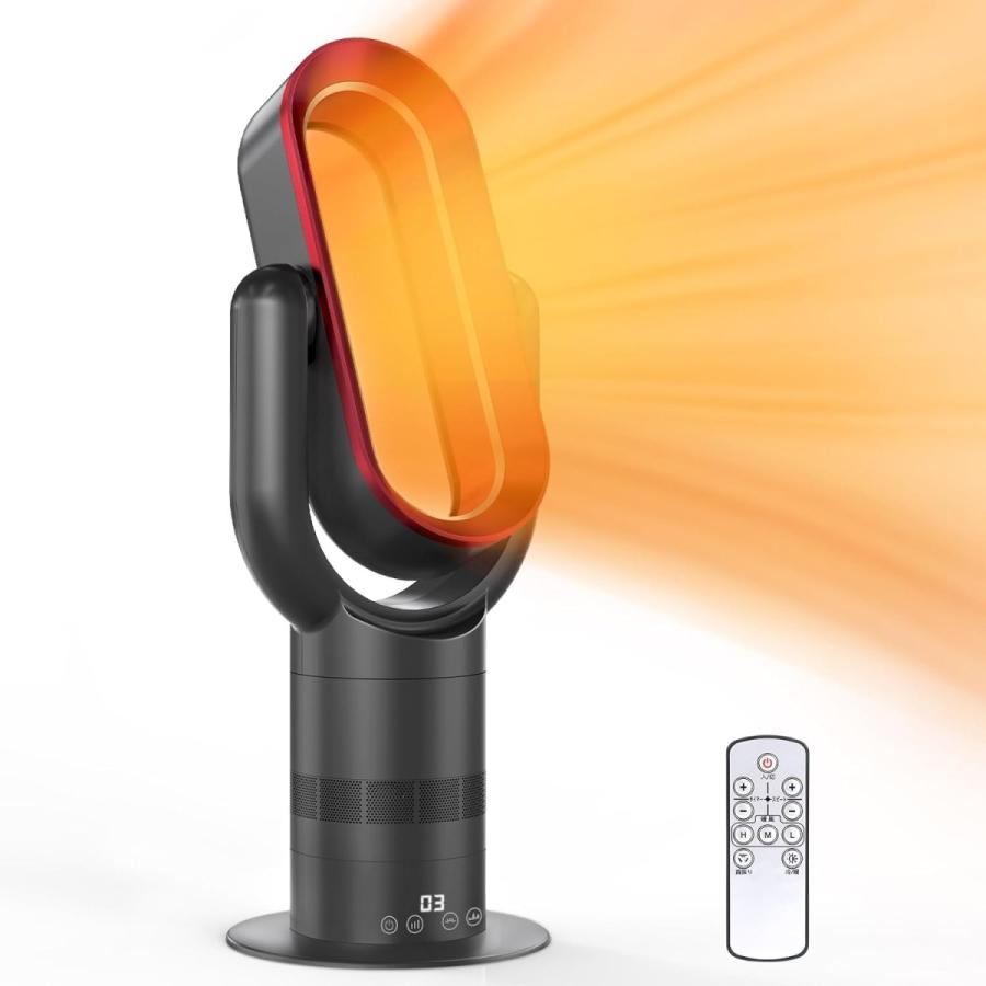 セラミックヒーター 羽なし ファンヒーター 冷暖タイプ 即暖 ヒーター