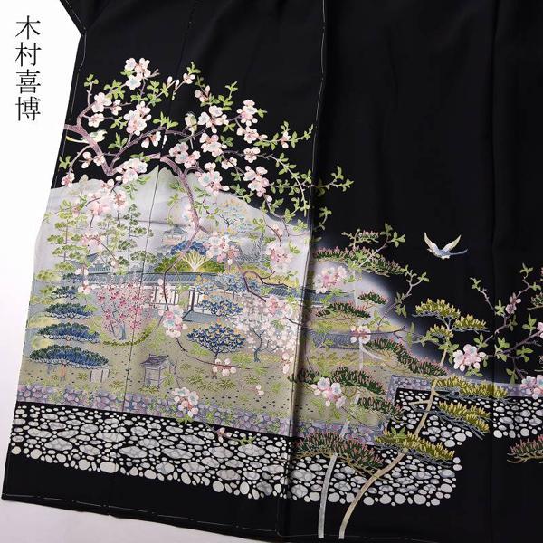 超逸品貴重本加賀友禅 「矢田博」氏作 最高級黒留袖 フルオーダー国内