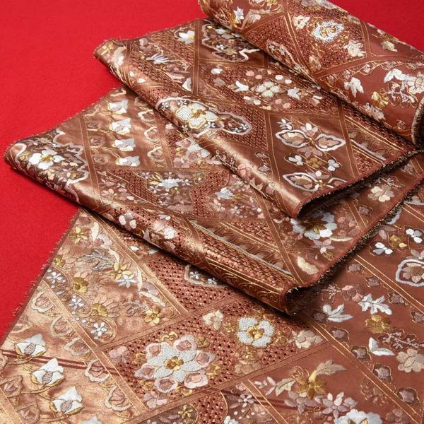 袋帯 綿芯お仕立て付き 中国三大刺繍 蘇州刺繍 相良刺繍 汕頭刺繍 セミ