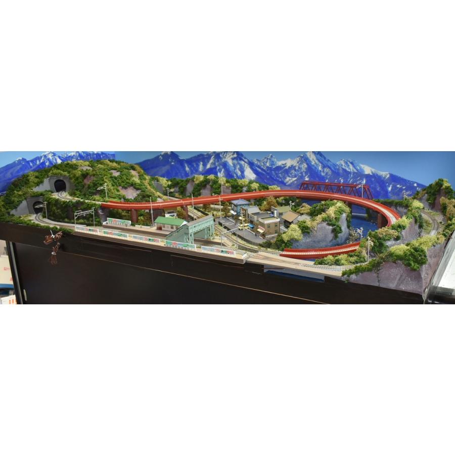 鉄道模型 ジオラマレイアウト Nゲージ用 単線150x65cm 待避線＆ヤード