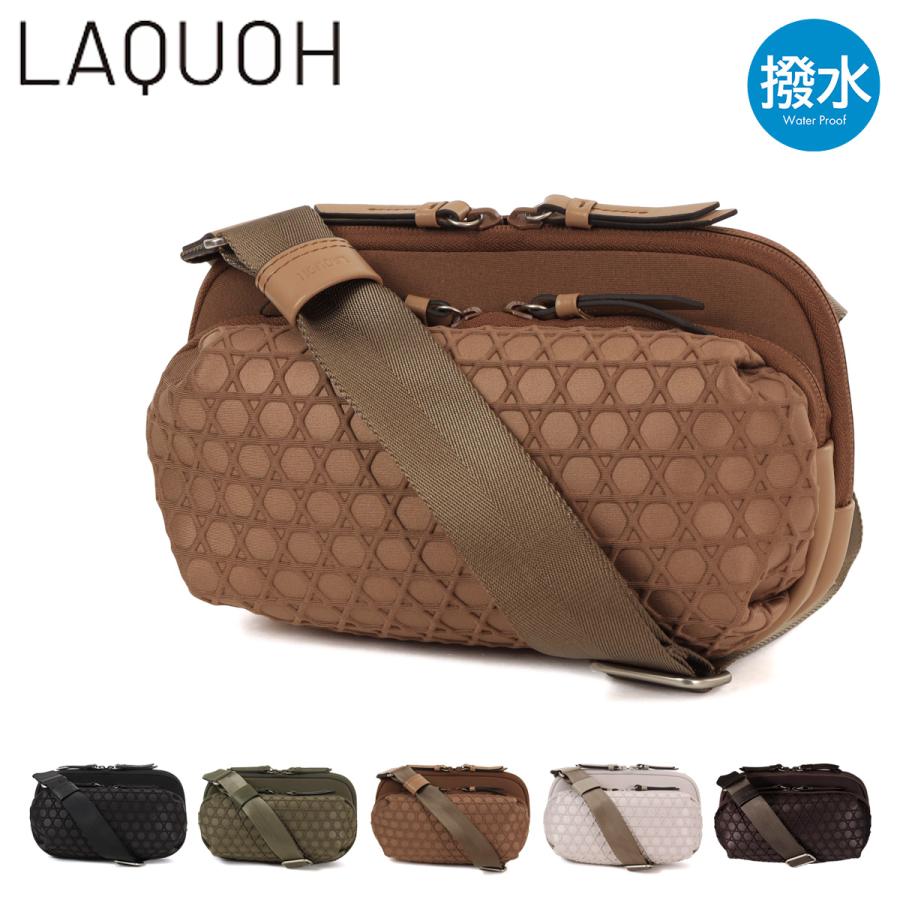 ラクーオ ショルダーバッグ ボディバッグ 2WAY 軽量 撥水 031605 籠目