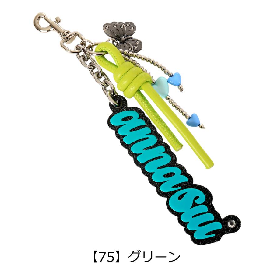 ANNA SUI（アナスイ） バッグチャーム ブランド ロゴ ハート 蝶 ロープ