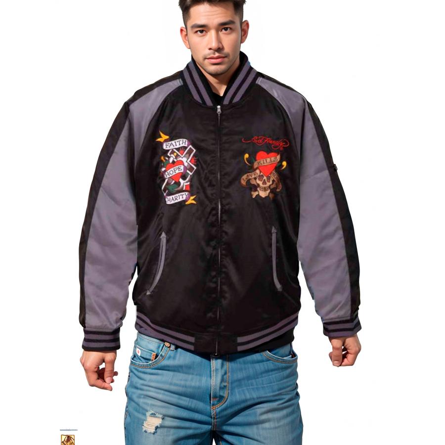 大きいサイズ 3L〜6L メンズ】ed hardy(エドハーディー)ドクロハート