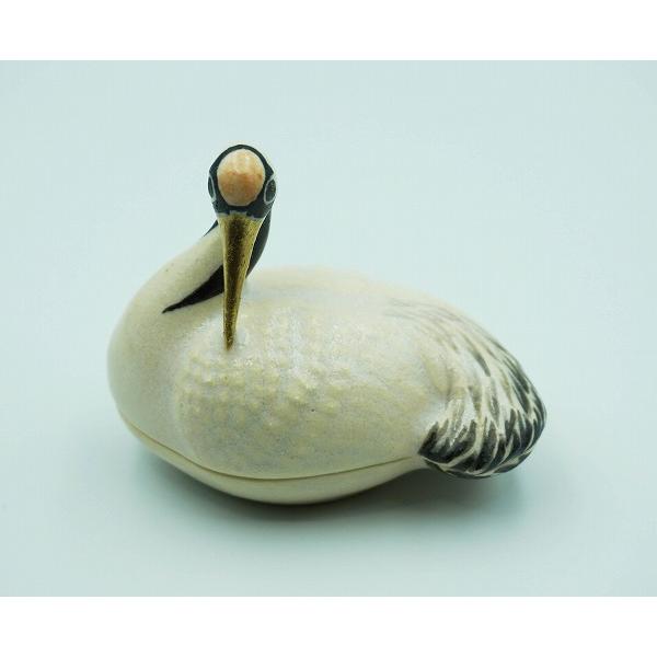 茶道具 香合 香合 鶴 今岡三四郎 桐箱 : 新古茶道具 さかい ヤフー店