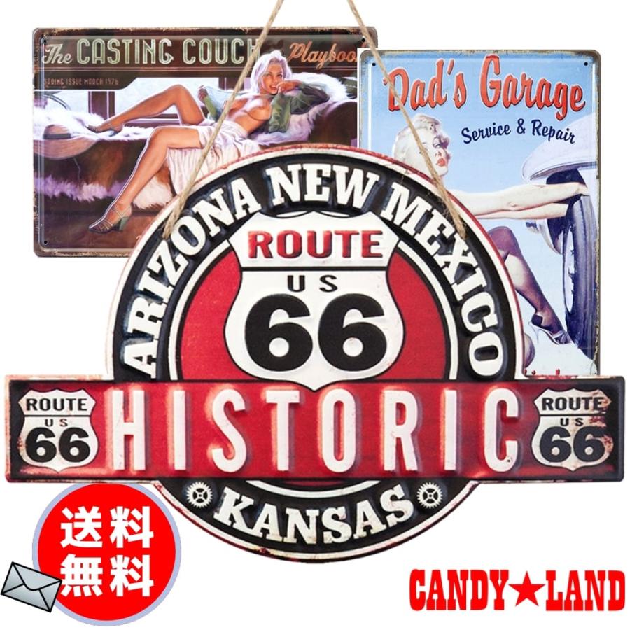 アメリカン レトロ ブリキ看板 アメリカン雑貨 ROUTE66 今月の売れ筋