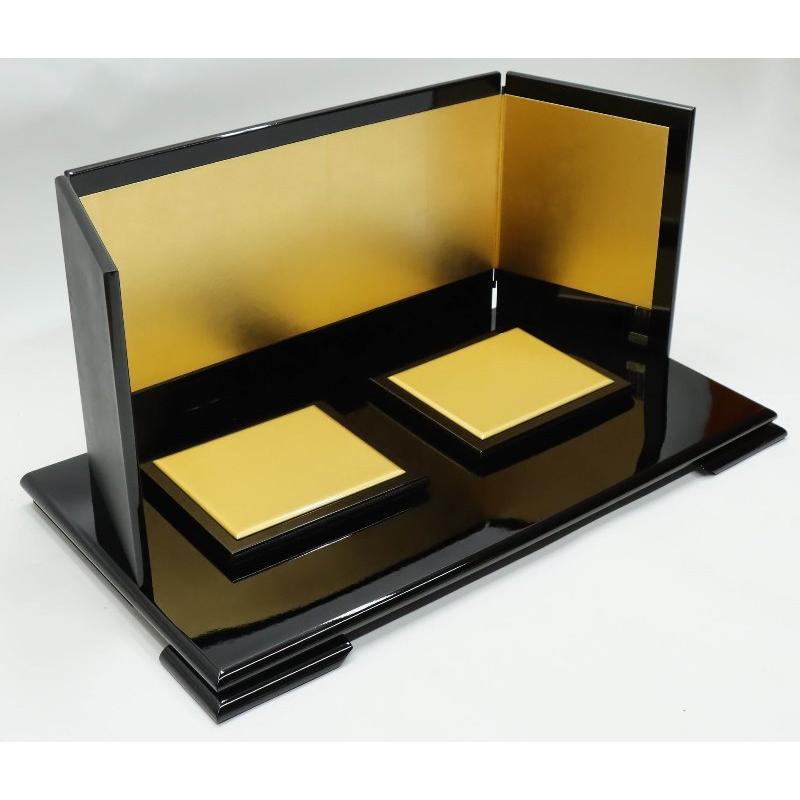 アウトレット品 屏風台 台屏風セット 30号 H-18 金屏風 親王台付 23a