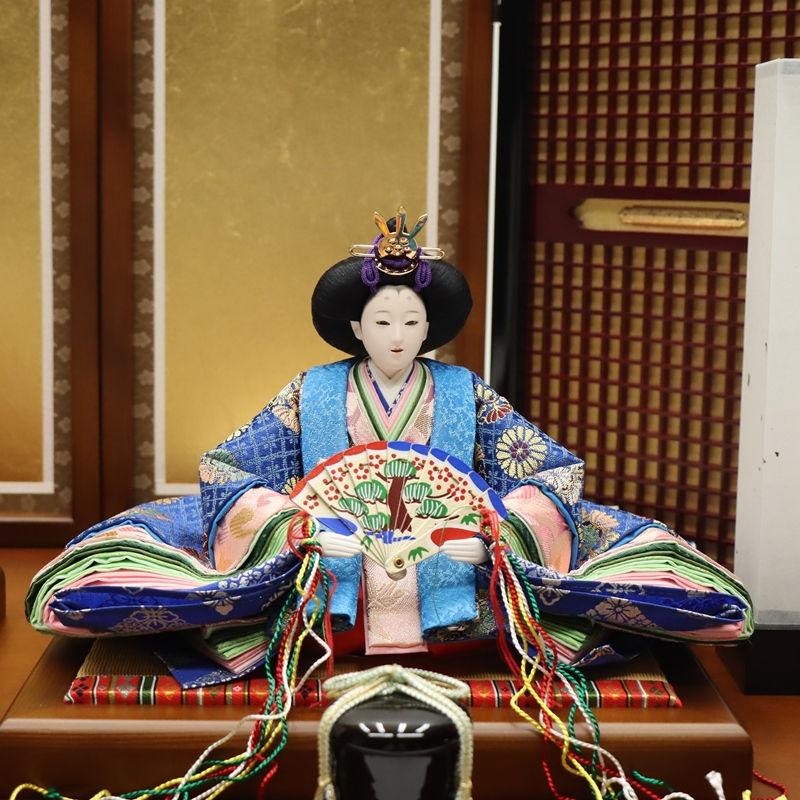 雛人形 親王平飾り かぐや 久月 京十番 親王 格子付き金屏風 2024
