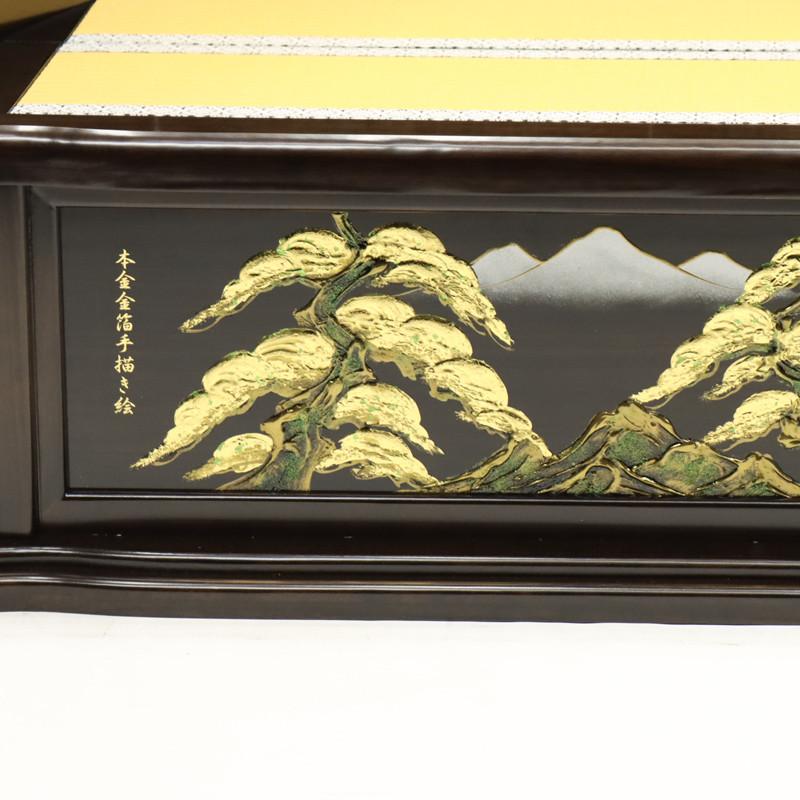 アウトレット品 五月人形 台屏風セット 35号*50/25号4曲*50 山水松 本