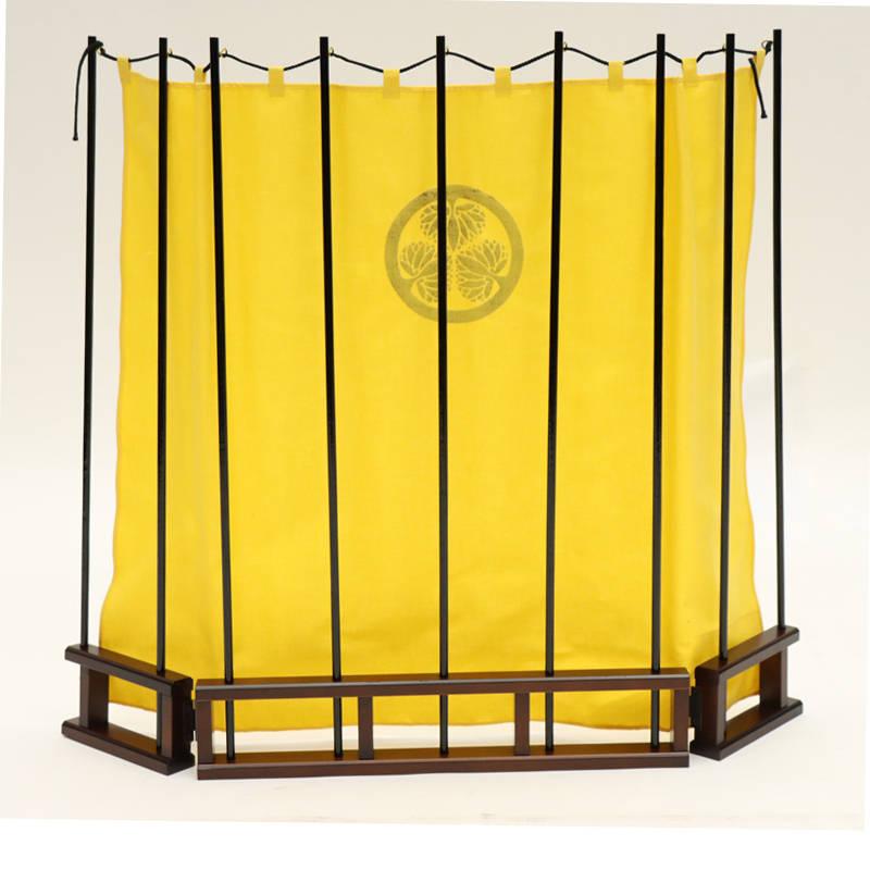 アウトレット品 五月人形 屏風単品 小 陣幕かざり 徳川家康公 葵の紋