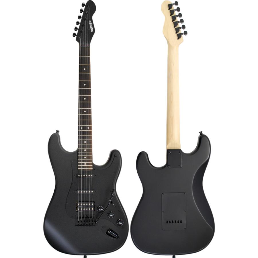 SELDER エレキギター ブラックマット仕様 STC-04 単品〔ソフトケース