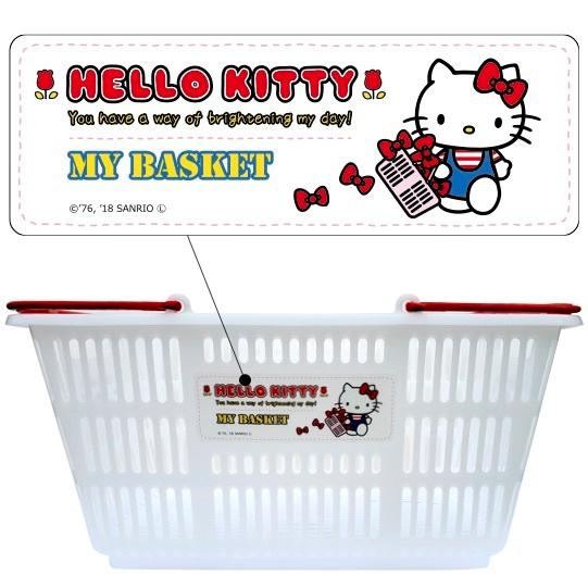 ハローキティ マイバスケット33L 景品 粗品 kitty スーパー カゴ エコ