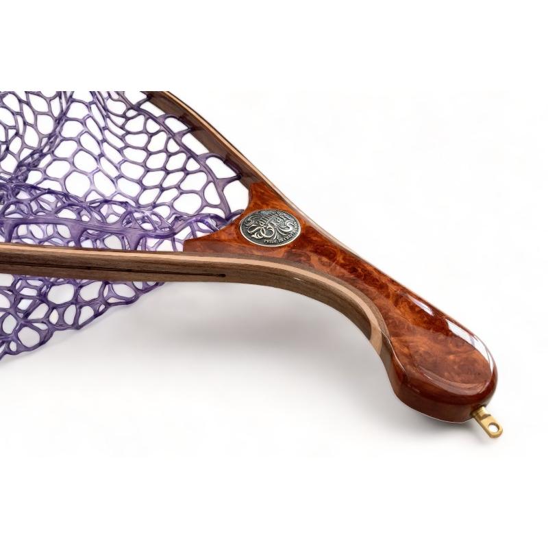 ラバーランディングネット 花梨グリップ ラバーネット サムライ