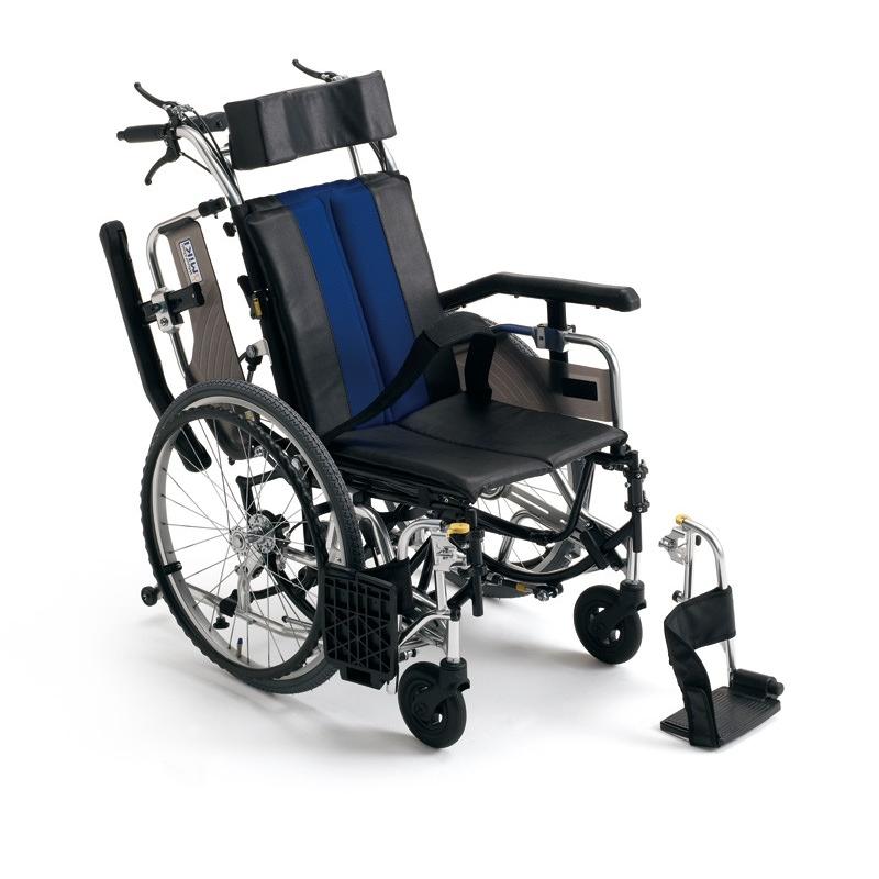 ミキ TR-1 ティルト・リクライニング車椅子 自走式 肘掛跳ね上げ 脚部