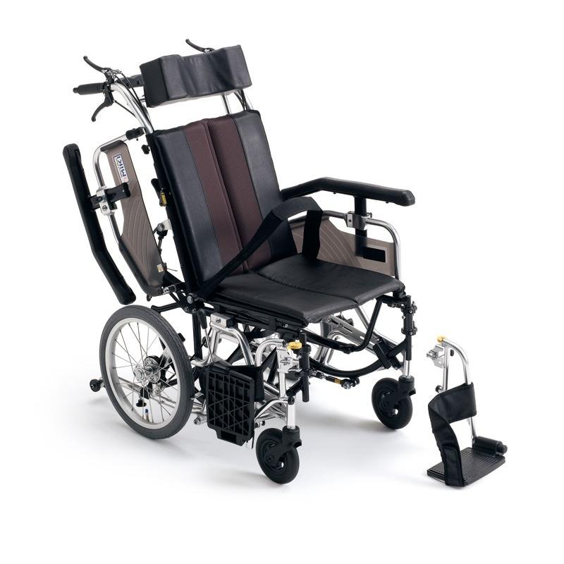 ミキ TRC-1 ティルト・リクライニング車椅子 介助式 肘掛跳ね上げ 脚部