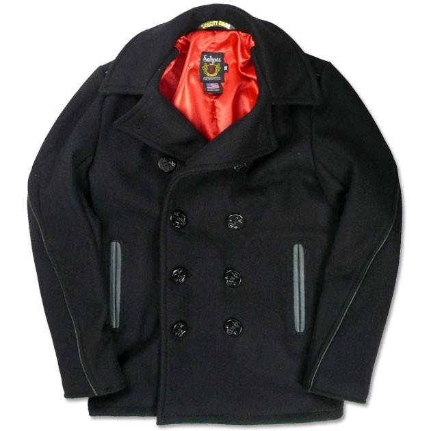 Schott N.Y.C（ショット） Schott PEACOAT LEATHER PIPING ピーコート
