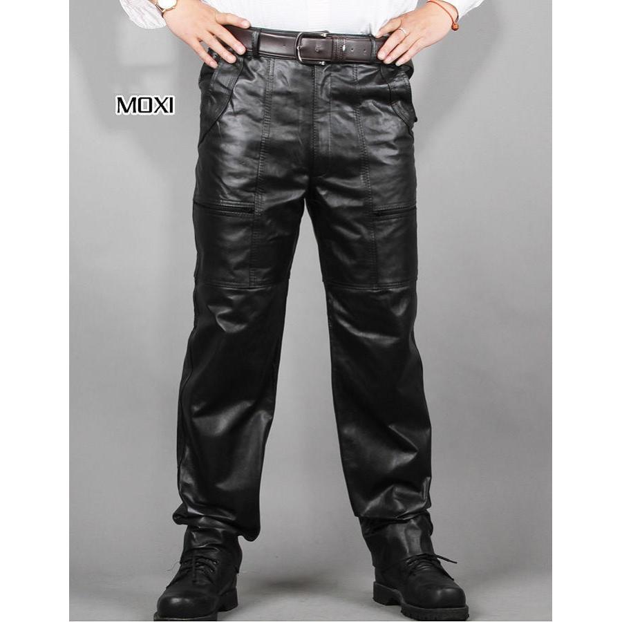 レザーパンツ メンズ 革パン 本革 羊革 バイクパンツ バイク用レザー