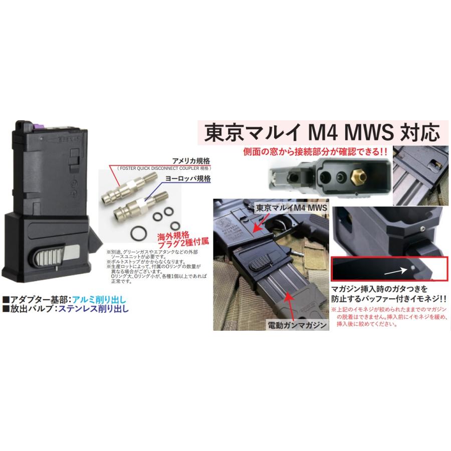 T8 外部ソース用電動ガン系M4マガジンアダプター 東京マルイ M4 MWS