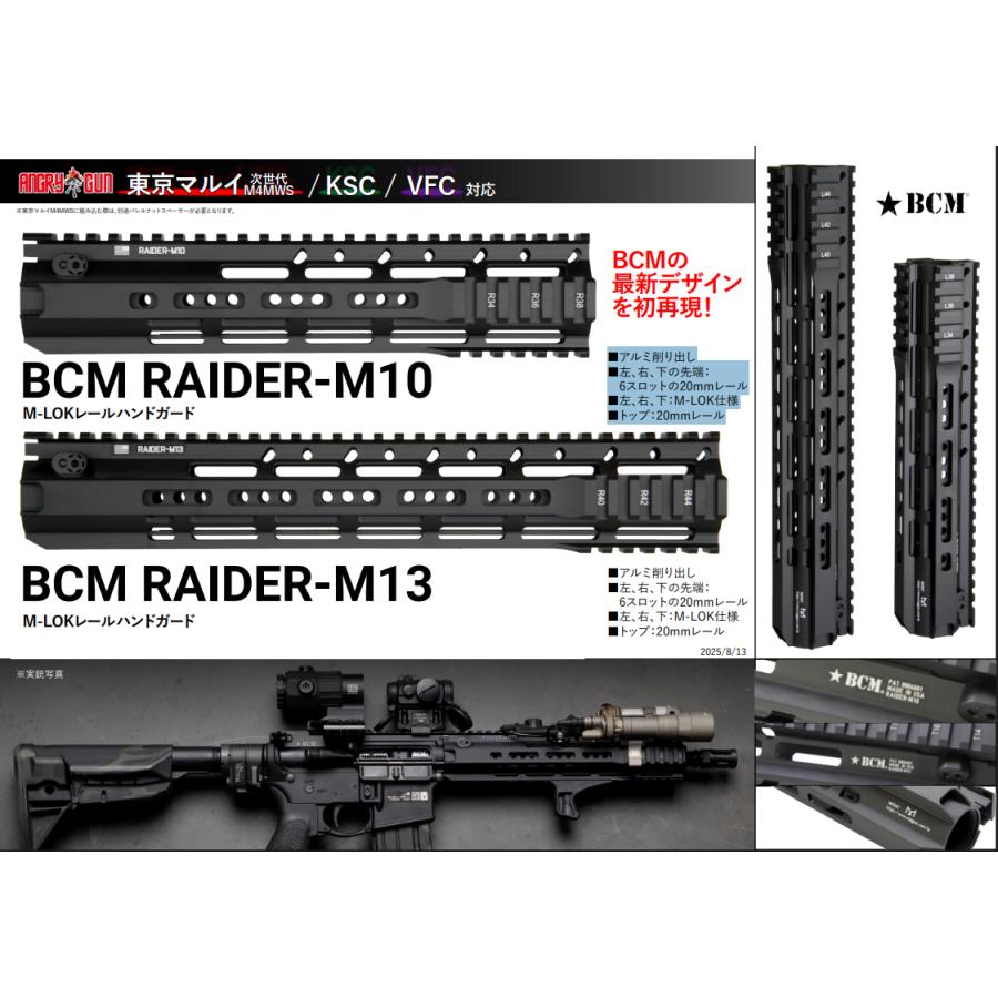 ANGRY GUN レールシステム BCM RAIDER-M10 M-LOKタイプ BCRRM10