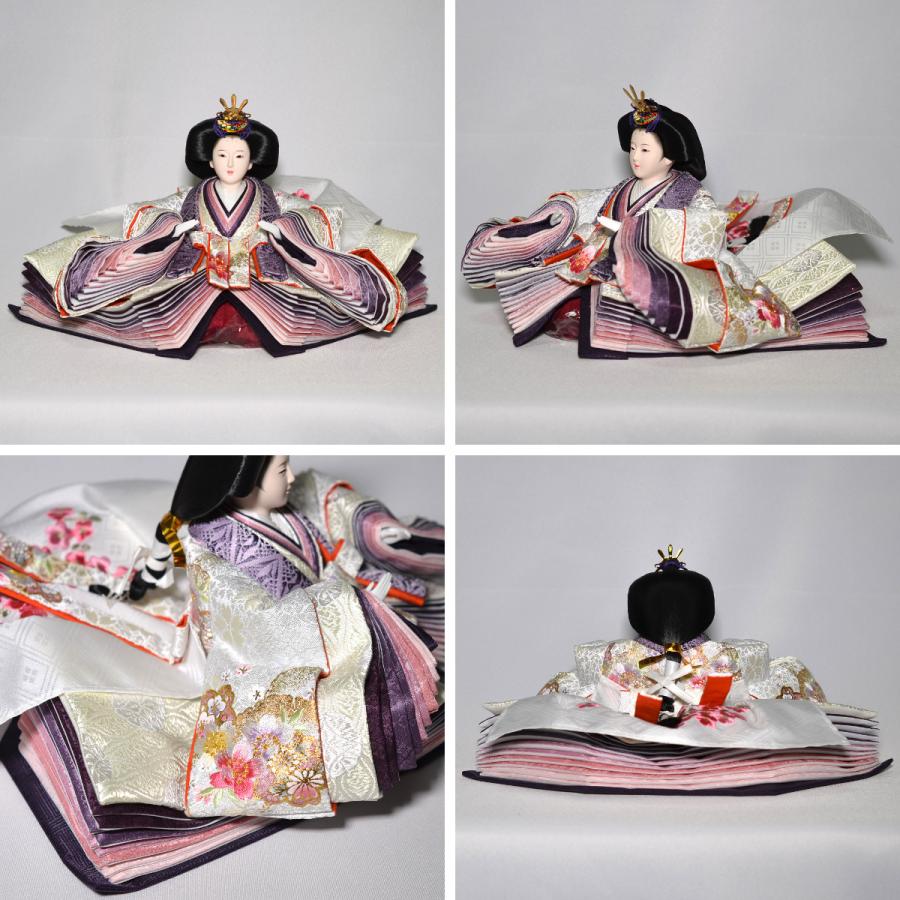 雛人形 親王飾り 尾道桜 オリジナルひな人形セット 押し花屏風 : 人形