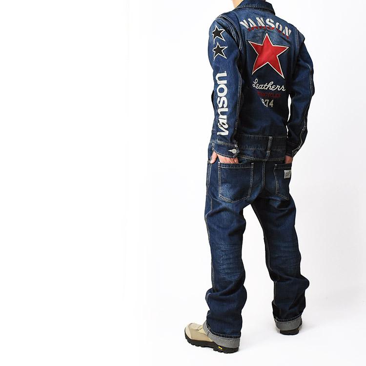 VANSON（バンソン） デニム オールインワン ALL IN ONE カバーオール