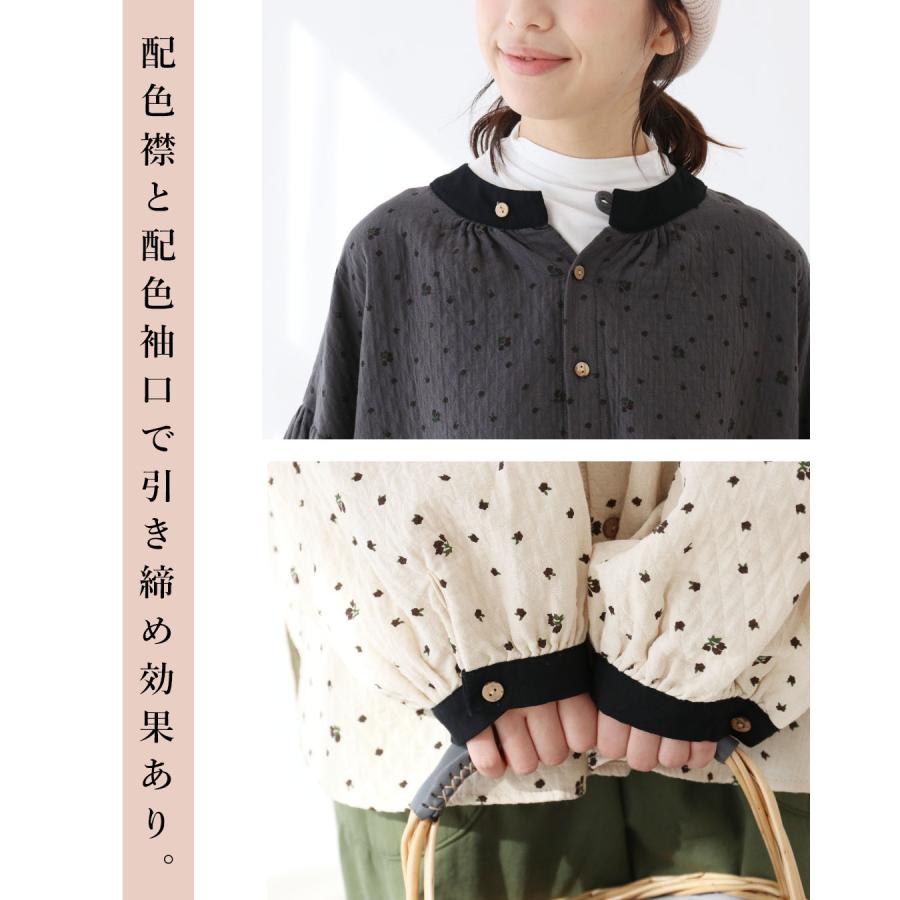 sanpo kuschel（サンポクシェル） 柔らか着心地小花柄ブラウストップス