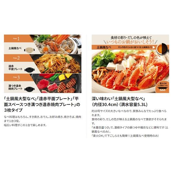 象印（ZOJIRUSHI） ZOJIRUSHI EP-RW30-TA [グリルなべ あじまる 3枚