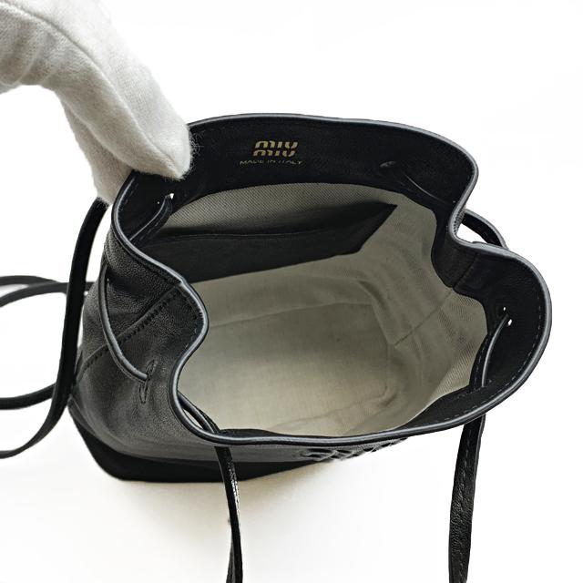 新品】ミュウミュウ MIUMIU ショルダーバッグ ナッパレザー ミニバッグ