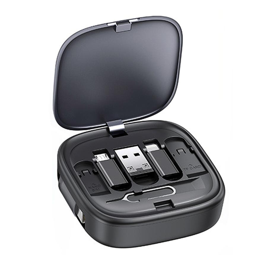 爆買 Santek 6in1 ケーブル＆コネクタ収納ケース 多機能格納 ケーブル