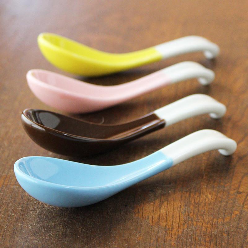 れんげ 15cm 陶器 スプーン 中華食器 持ちやすい かわいい 美濃焼
