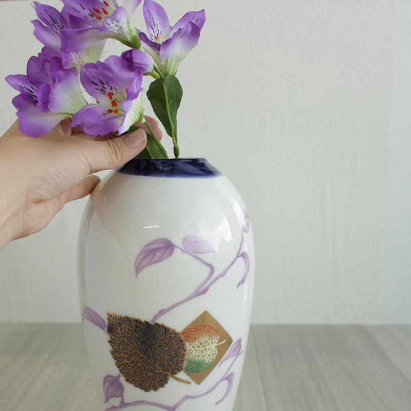 花瓶 23cm フラワーベース 花器 雑貨 レトロ 山本寛斎 kansai fine