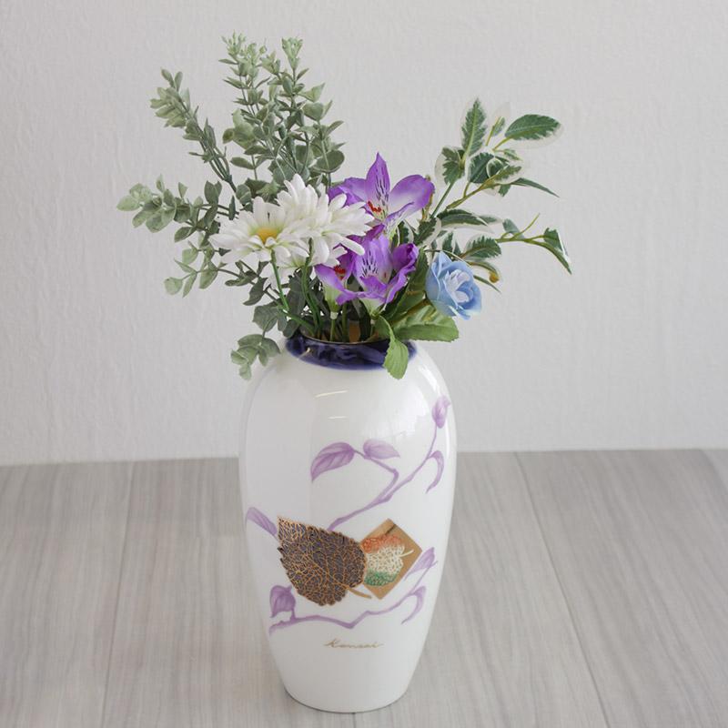 花瓶 23cm フラワーベース 花器 雑貨 レトロ 山本寛斎 kansai fine