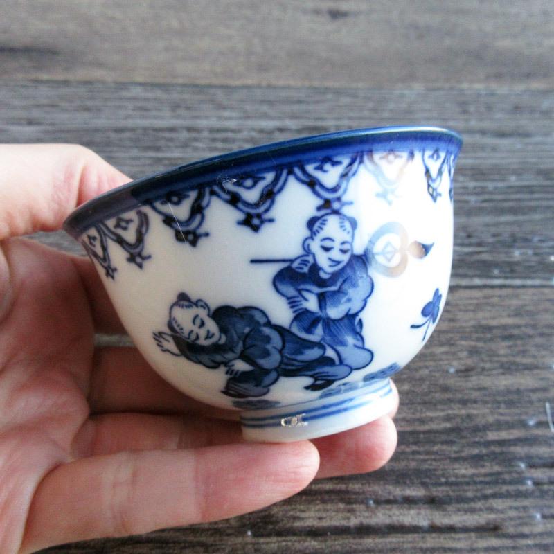 湯呑 湯飲み ゆのみ 110cc 和食器 日本製 瀬戸焼 瀬戸物 染付 薄くて