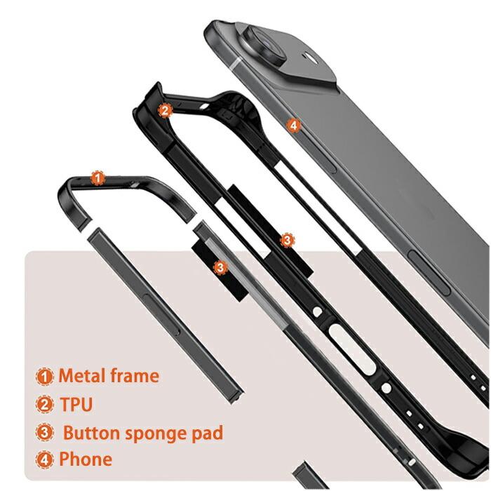 iPhone Air バンパー ケース ストラップホール付き アルミ 薄型