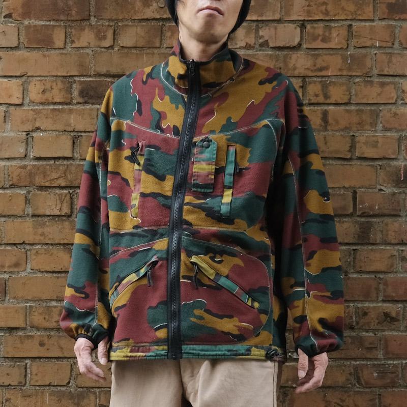 ベルギー軍 フリースジャケット リバーシブル ジグソーカモ USED