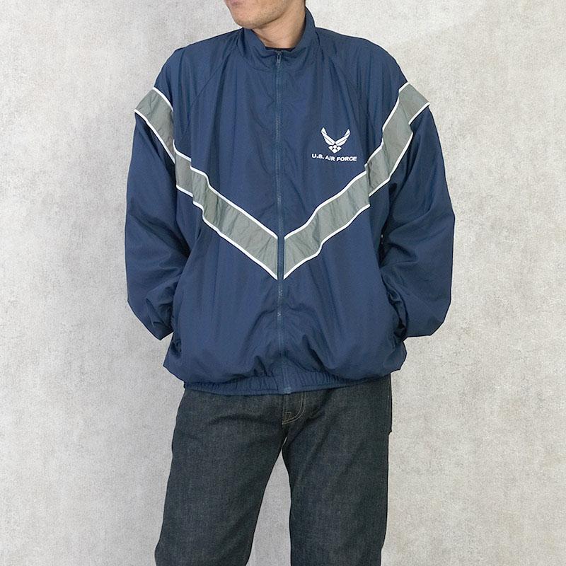 米軍 AIR FORCE PTU トレーニングジャケット ポリエステル ネイビー