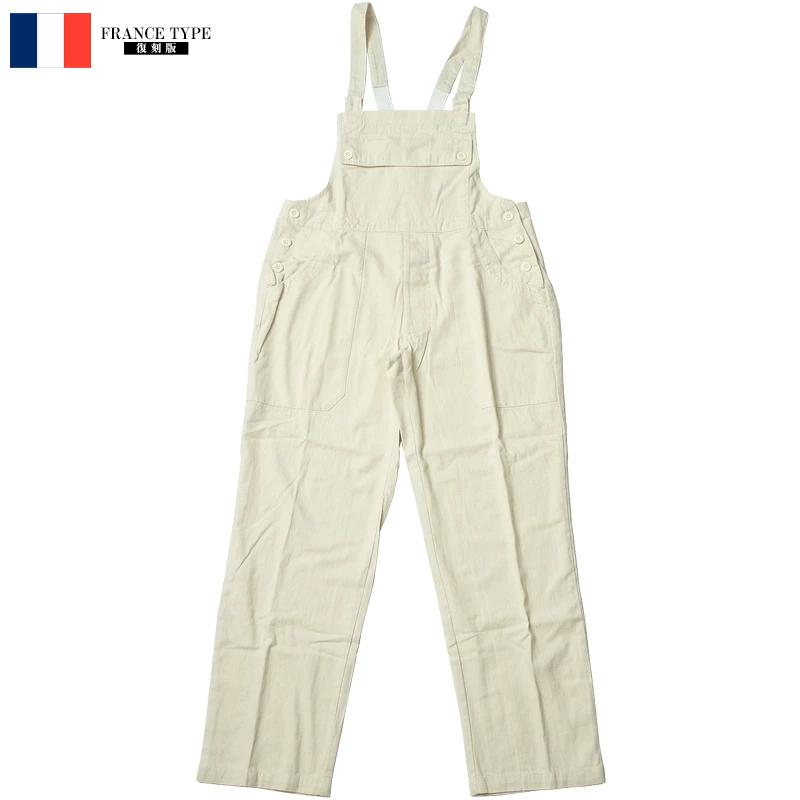 YMCLKY フランス軍タイプ オーバーオール オフホワイト サロペット