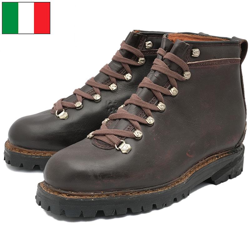 イタリア軍 レザー マウンテンブーツ ダークブラウン デッドストック