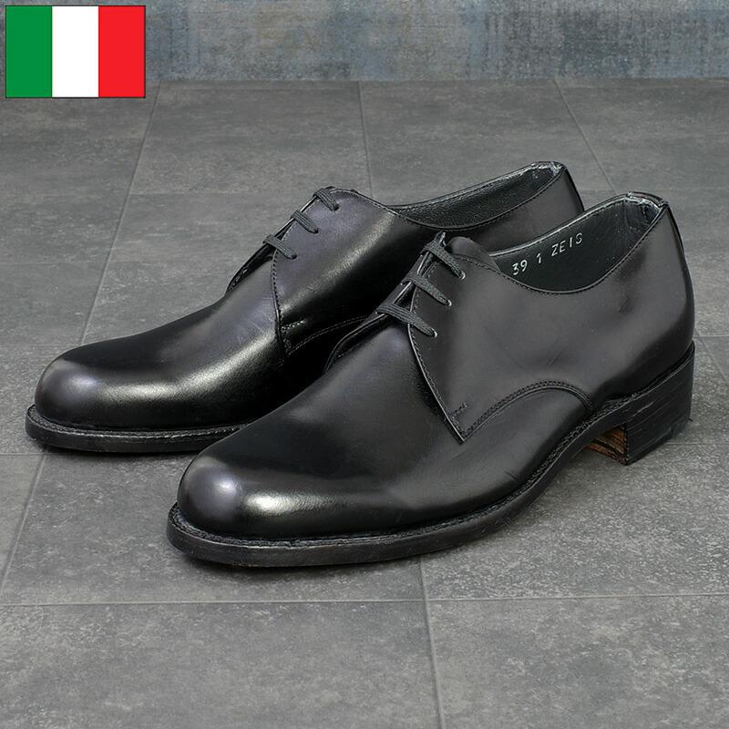 イタリア軍 AMI レザー ドレスシューズ ブラック 3ホール デッド