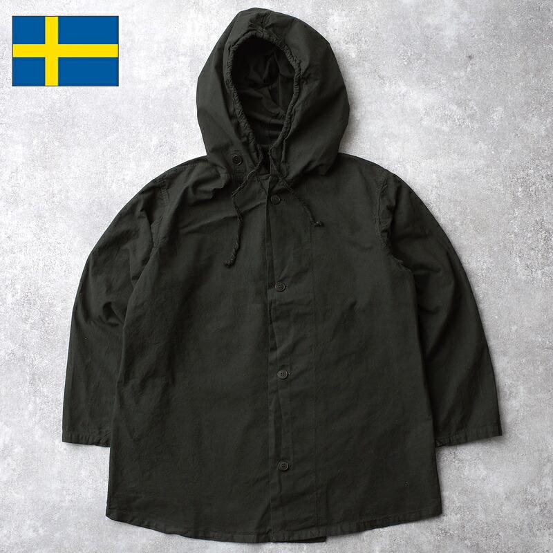 スウェーデン軍 M40 スノーカモパーカー 黒染め USED JP120UD SWD M-40