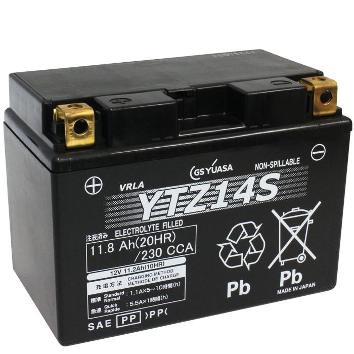 GSユアサ GS YUASA YTZ14S 最高品質 バイク バッテリー 充電・液注入