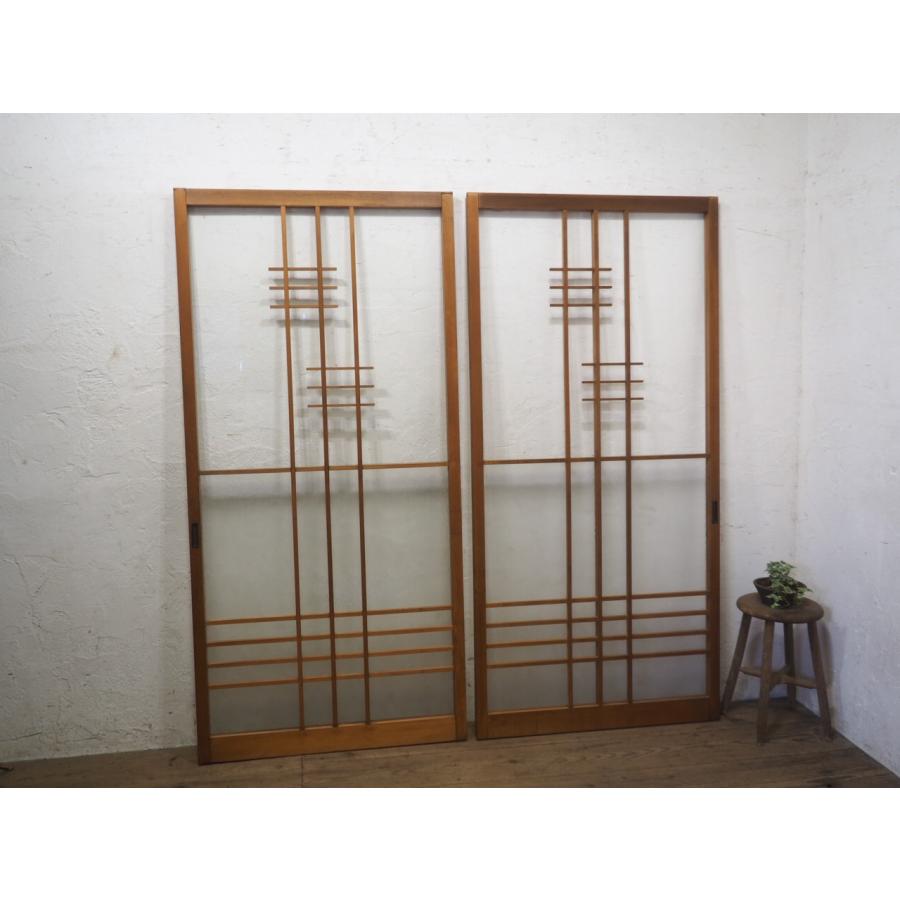 タG0134◇(2)【H177cm×W85cm】×2枚◇昭和レトロなデザインの古い木枠