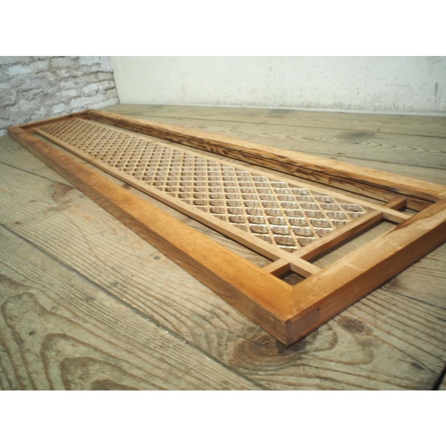 タN0385◇【H37cm×W168cm】素敵な組子細工のレトロな古い木製欄間