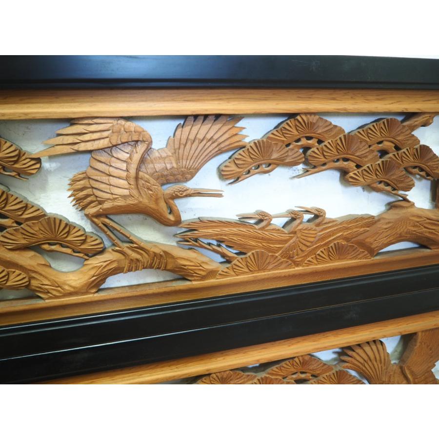 タO0316◇【H37,5cm×W168cm】×2枚◇木彫りデザインのレトロな古い木製