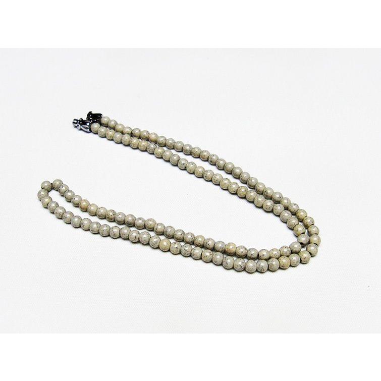 台湾産 北投石 天然ラジウム効果 ネックレス 4mm t323-3057 : 誠安